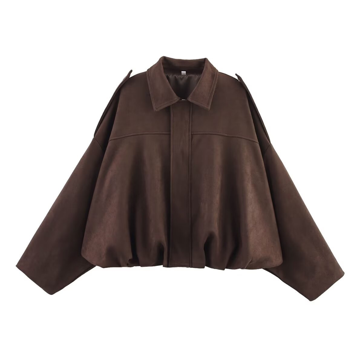 Heididress Lapel Zip Up Trendy Bomber Jacket