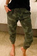 Heididress Drawstring Waist Pockets Camo Jogger
