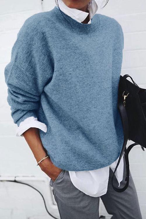 Heididress Lapel Fake Two Pieces Casual Sweater
