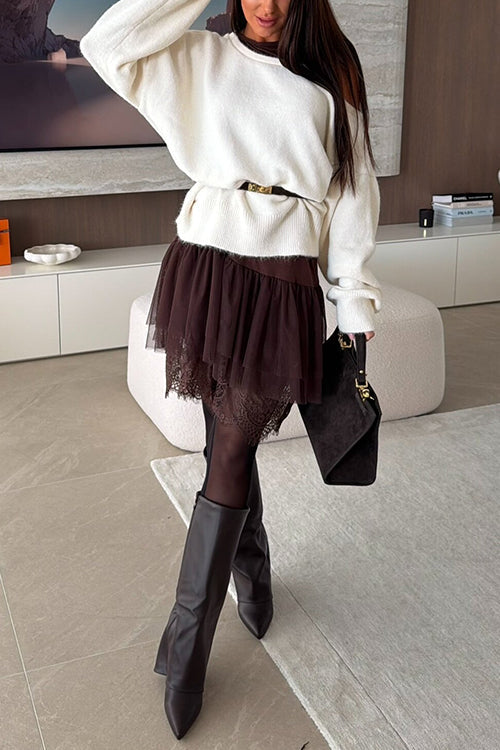 Chic One Shoulder Long Sleeves Pullover Sweater