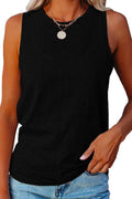 Heididress Solid Crewneck Sleeveless Casual Top