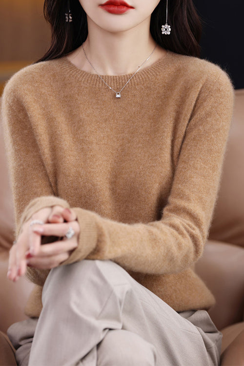 Heididress Crewneck Solid Comfy Pullover Sweater