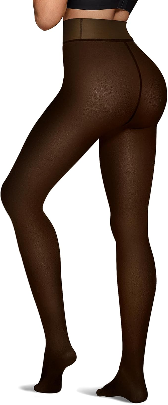 Heididress High Waist Fleece Lined Winter Thermal Pantyhose