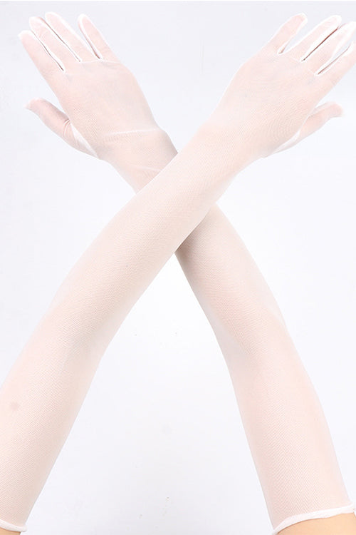 Heididress Over Elbow Length Lace Sheer Gloves