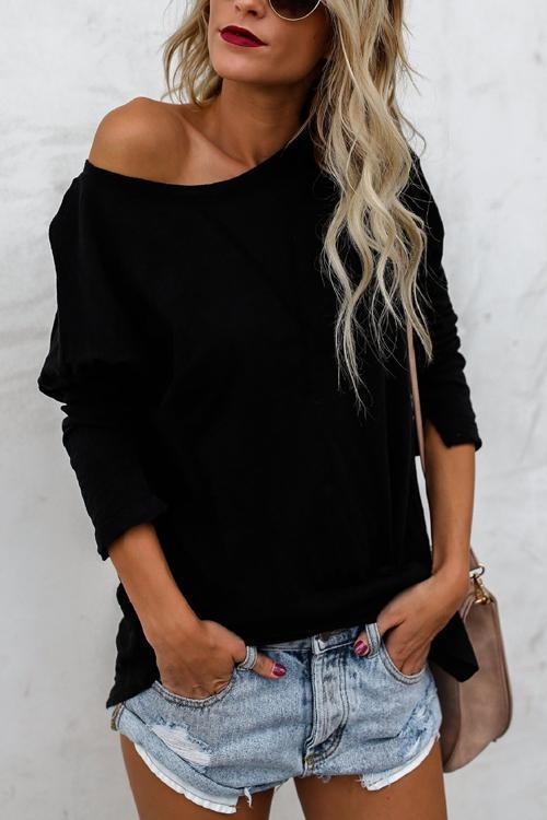 Heididress Solid Long Sleeves Cozy T-shirt